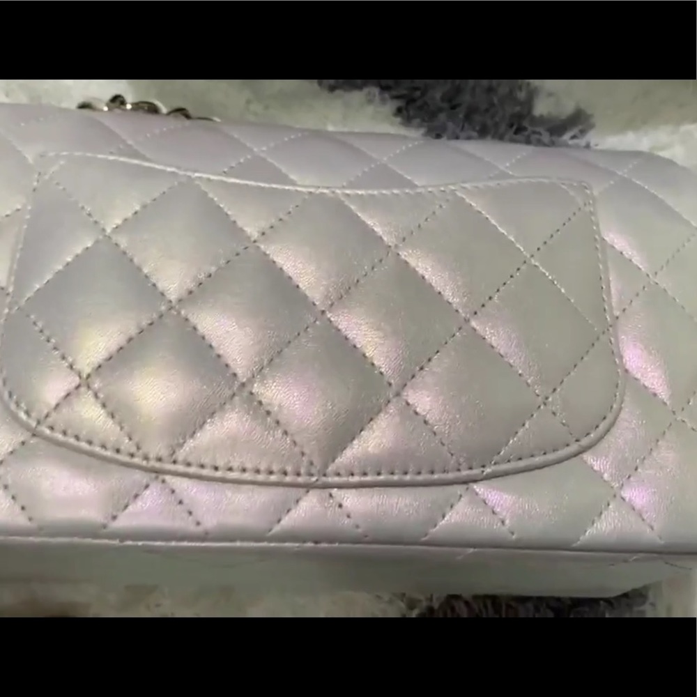 Chanel Ivory Iridescent Mini Rectangle Bag - Picture 3 of 8
